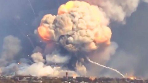 Single Drone Blows Up $1 Billion Ammunition Depot – Gigantic Chain Reaction Explosions | Frontline Videos