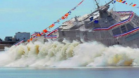 US Navy Launches Newest Combat Ship – But Not Everyone Is Happy About It | Frontline Videos