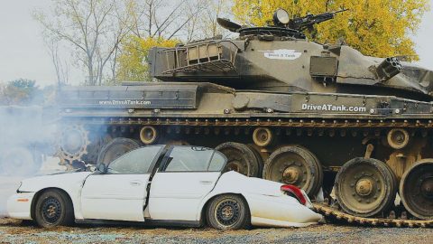 There’s A Place That’ll Let You Drive A Tank And Crush Cars | Frontline Videos