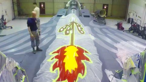 Timelapse F-15E Gets A New Paint Job | Frontline Videos