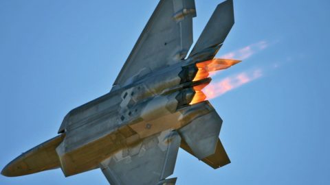 F-22 Raptor Does A Loop On Its Axis Performing The Elusive Falling Leaf | Frontline Videos