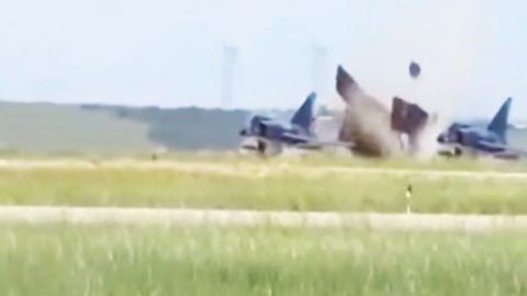 2 Fighter’s Jet Blast Rips Poorly Made Runway To Shreds | Frontline Videos