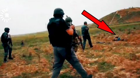 ISIS Scumbag Plays Dead And Detonates Vest As Reporters Approach | Frontline Videos