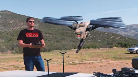 Controversial Footage Of A Quadrotor Fitted With A Machine Gun | Frontline Videos
