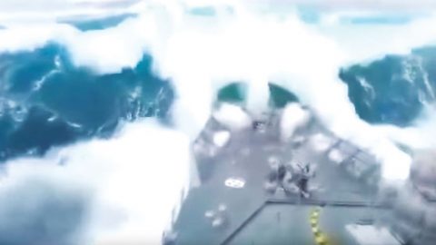 Navy Ship Hits Massive 50 Ft. Wave Head On | Frontline Videos