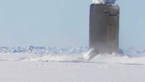 Watch How Easily A Nuclear Sub Can Break Through Thick Ice | Frontline Videos