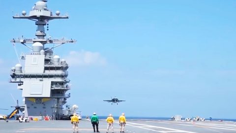 Our New Carrier USS Ford Launches Planes With Electromagnetic Catapult | Frontline Videos