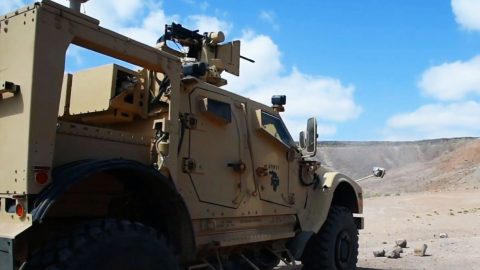 Here’s Our Newest Military Vehicle Testing Its Remote .50 Cal | Frontline Videos