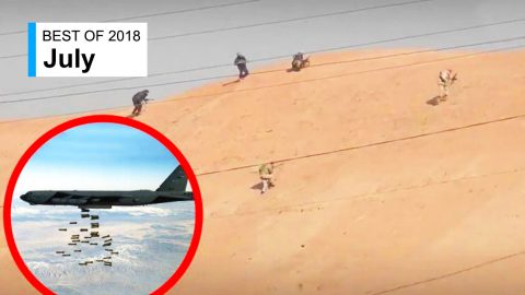 This Is ISIS Bunched Up On A Hill Before A B-52 Drops Its Load | Frontline Videos